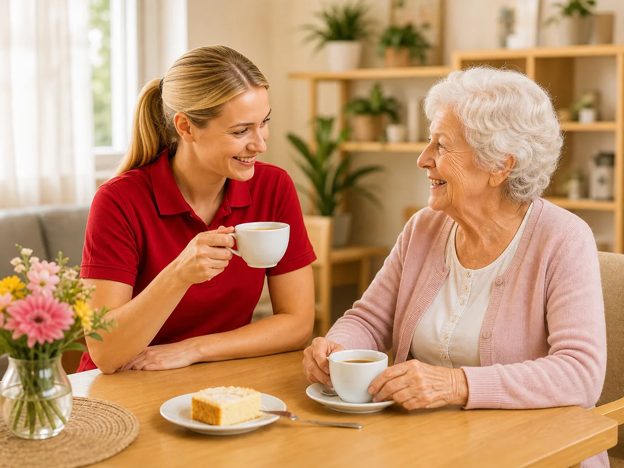 Kaffeerunde in gemütlicher Gemeinschaft